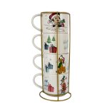 Set 4 tazones 400ml Navidad Disney