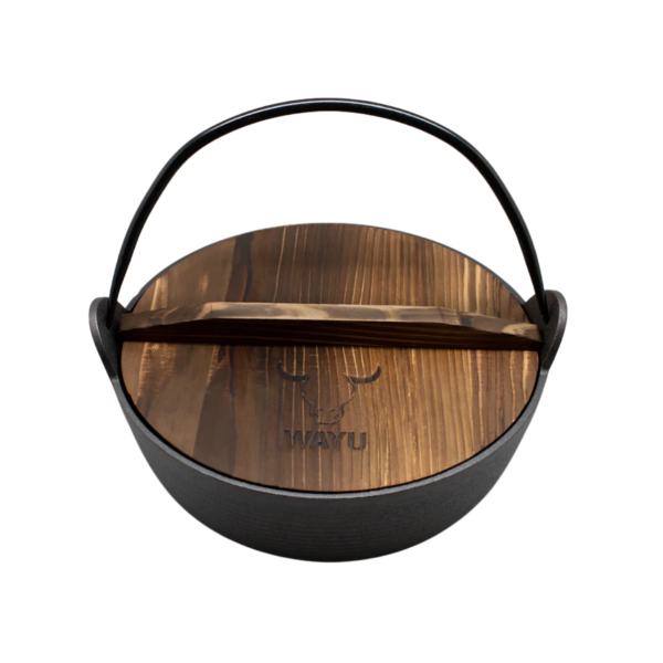 OLLA CON TAPA DE MADERA WAYU IRON CAST