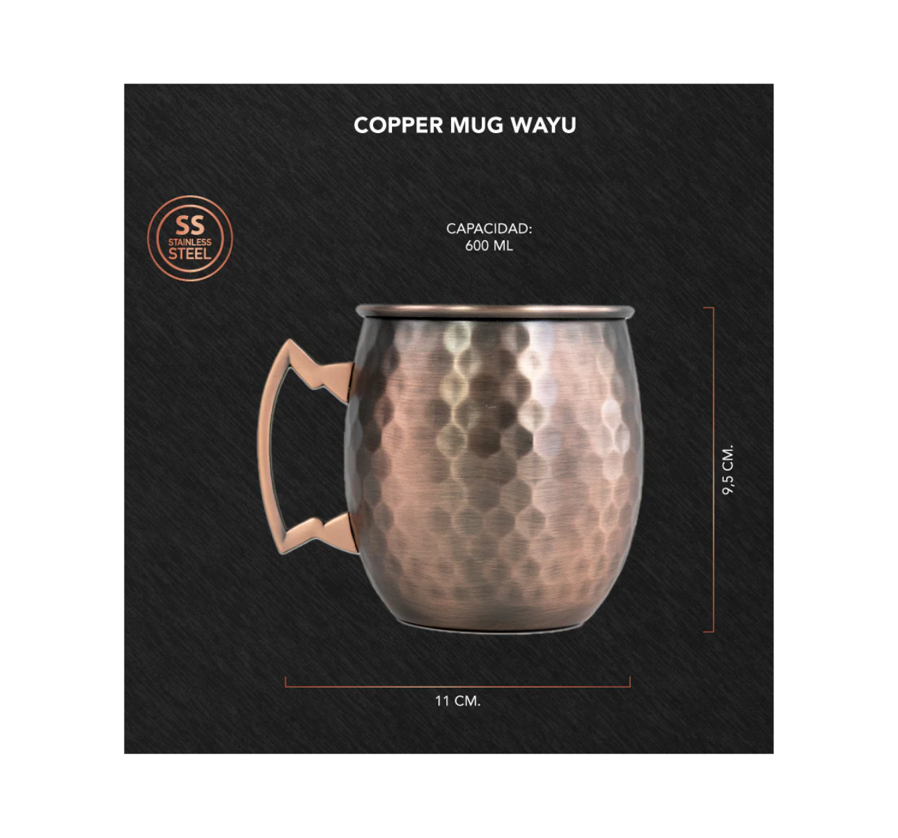 COPPER MUG SET WAYU - Imagen 2