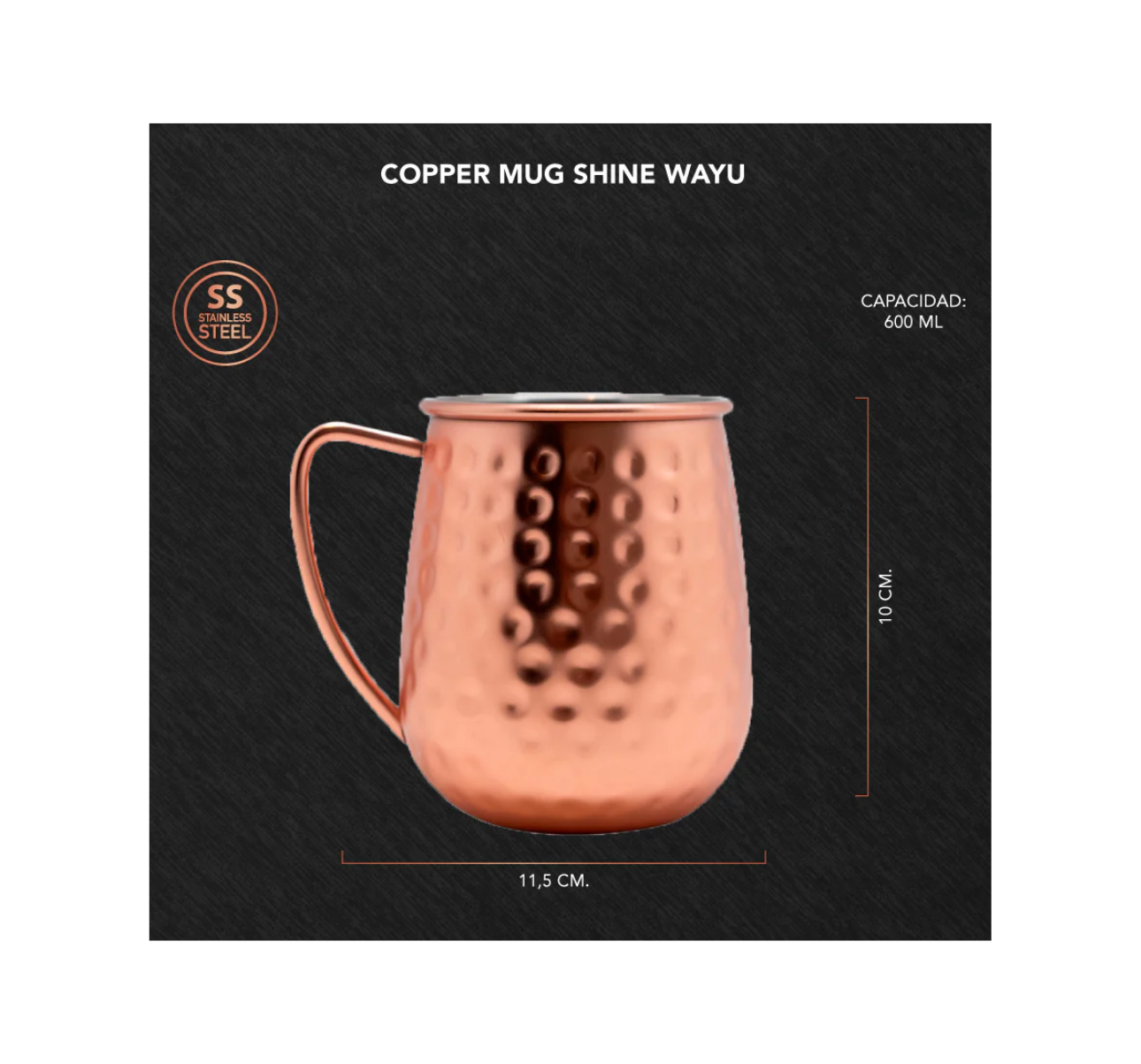 COPPER MUG SHINE WAYU - Imagen 2