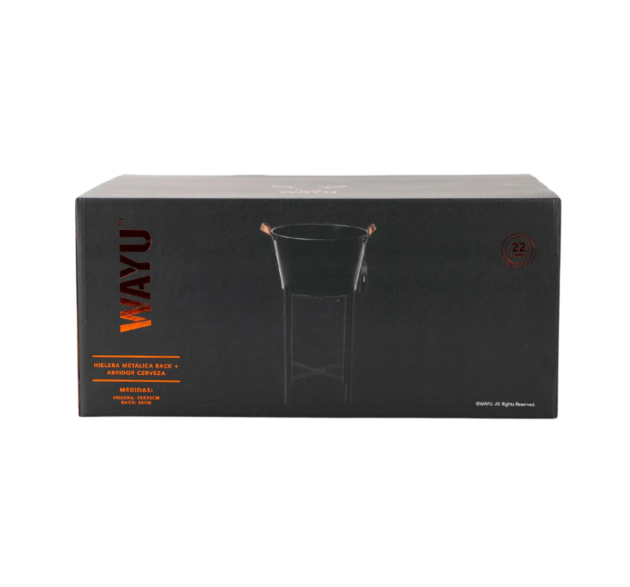 HIELERA METALICA RACK + ABRIDOR CERVEZA WAYU - Imagen 3