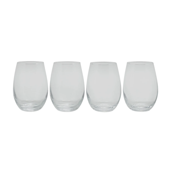 SET 4 VASOS REDONDOS VIDRIO WAYU