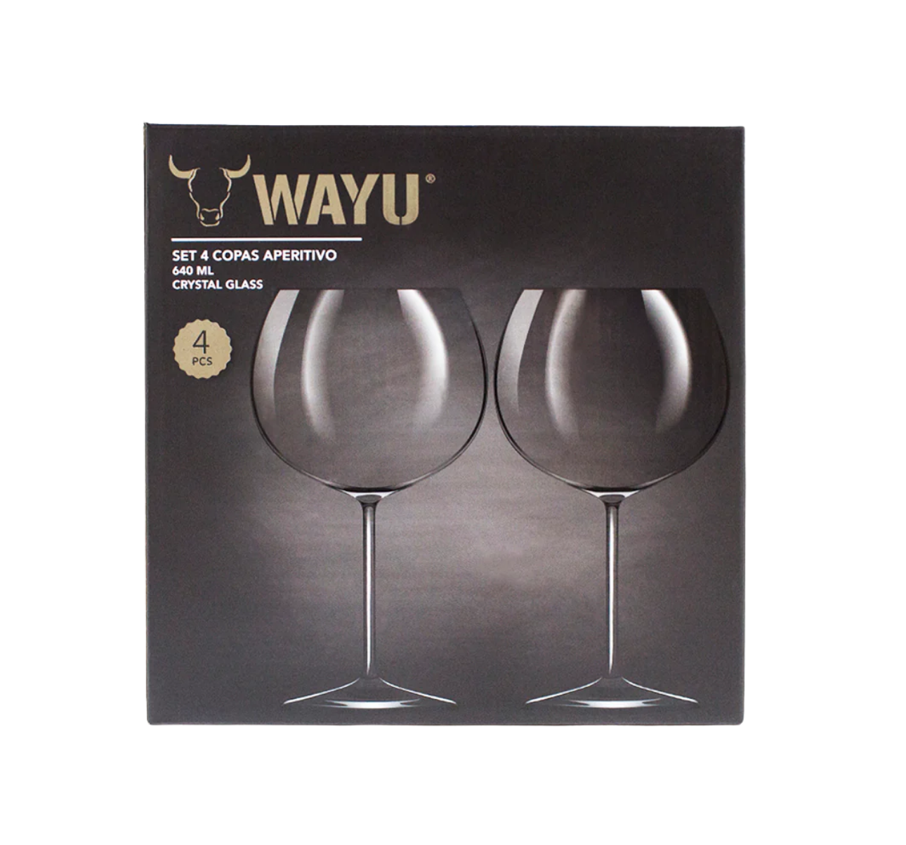 SET 4 COPAS CRISTAL APERITIVO WAYU - Imagen 2