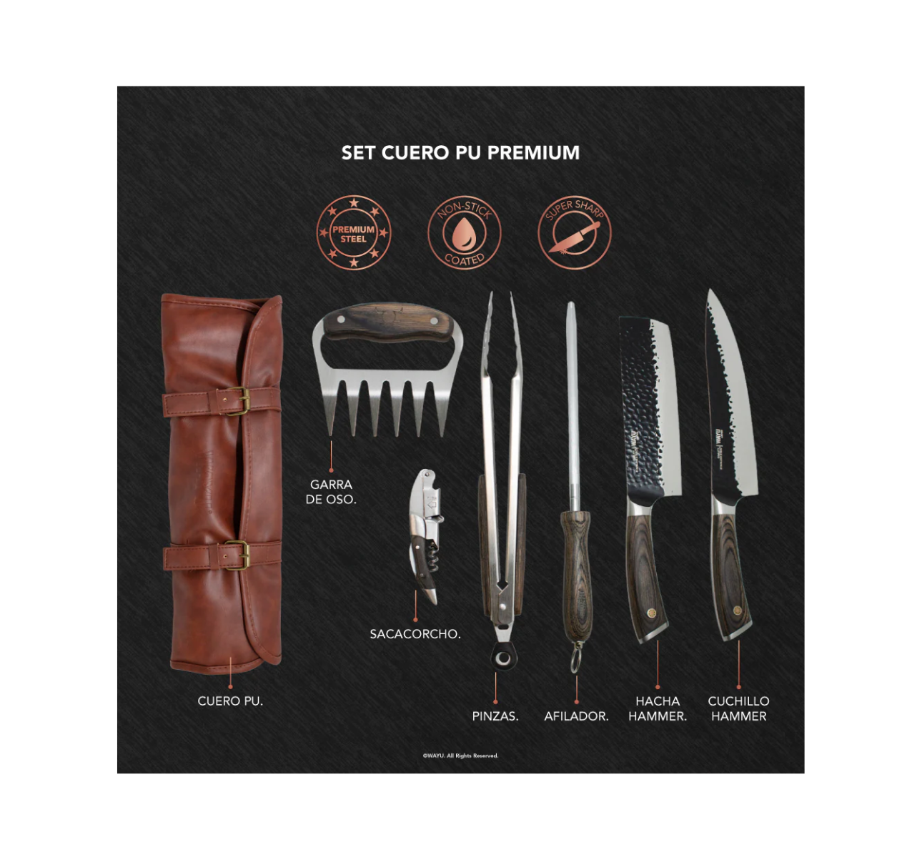SET CUERO PREMIUM WAYU - Imagen 3