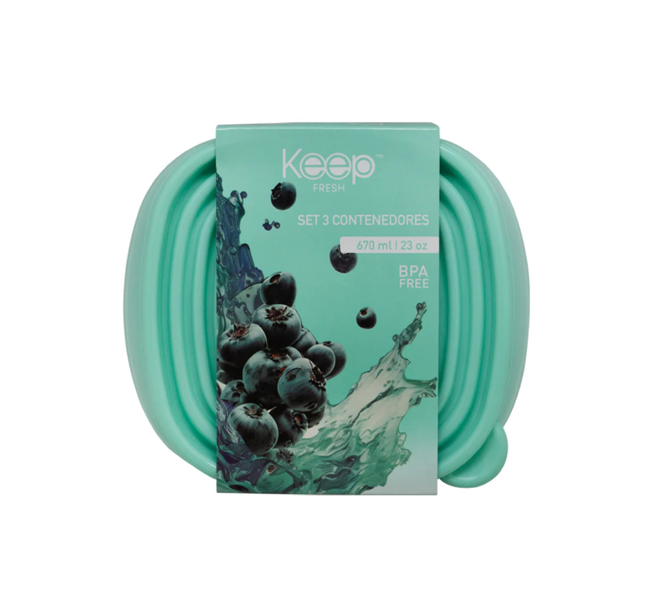 HERMETICOS APILABLES PP 3 PCS 670 ML KEEP