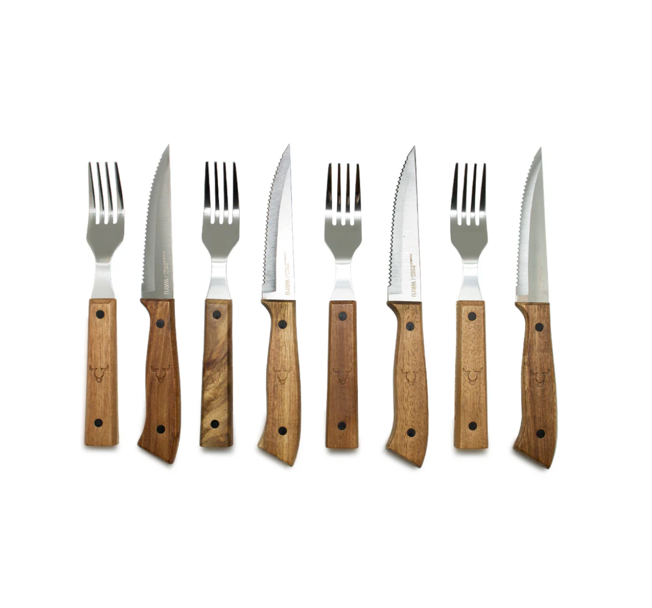 SET CUCHILLOS Y TENEDORES PRM 8 PCS WAYU - Imagen 2