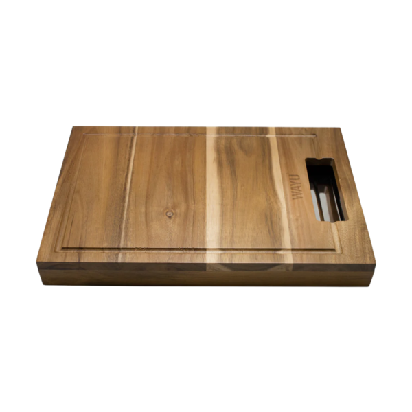 TABLA MADERA BANDEJA DE ACERO WAYU
