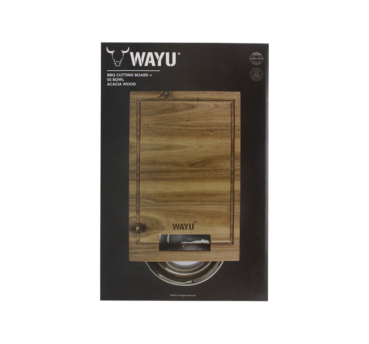 TABLA MADERA BOWL ACERO WAYU - Imagen 2