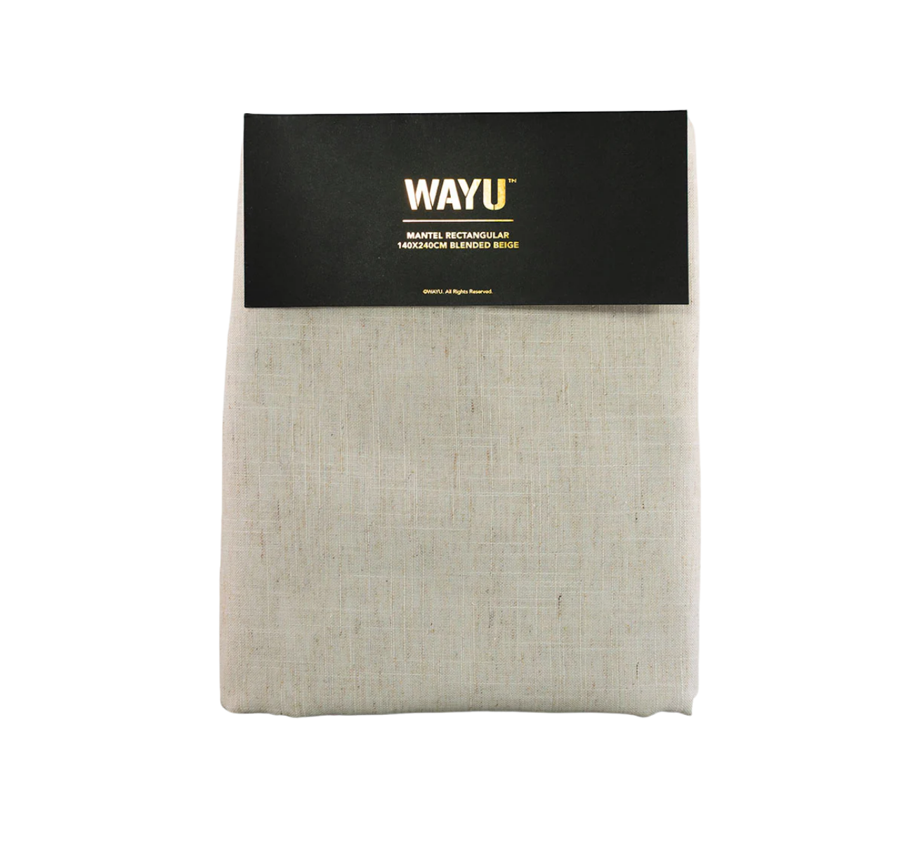 MANTEL RECTANGULAR 140 X 240CM LINO BLENDED BEIGE WAYU - Imagen 3