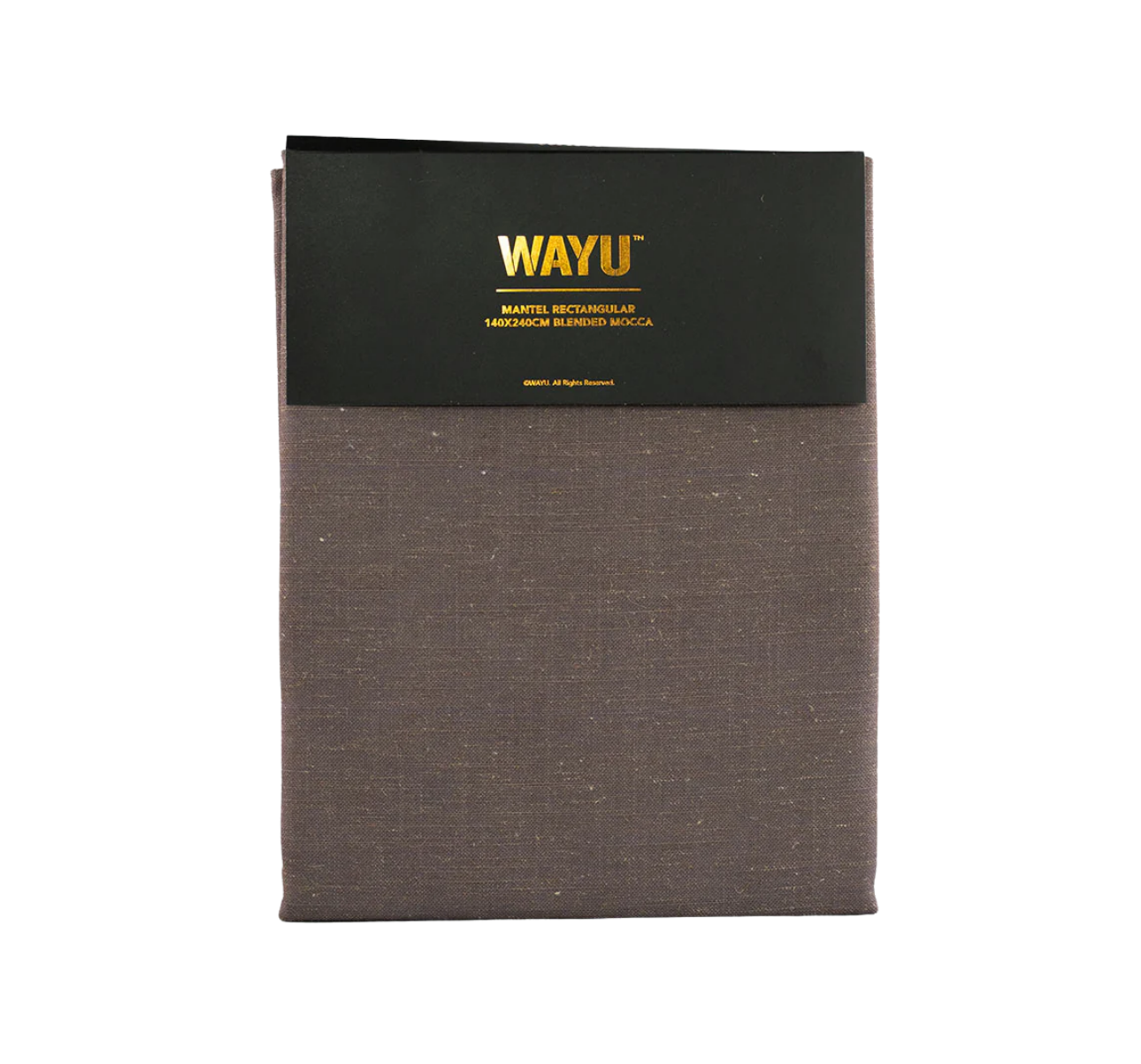 MANTEL RECTANGULAR 140 X 240CM GRIS LINO MOCCA WAYU - Imagen 3