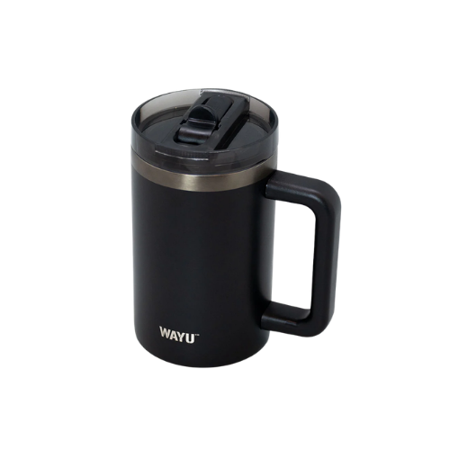 MUG 650ML BLACK INSULATED MATTE WAYU - Imagen 3
