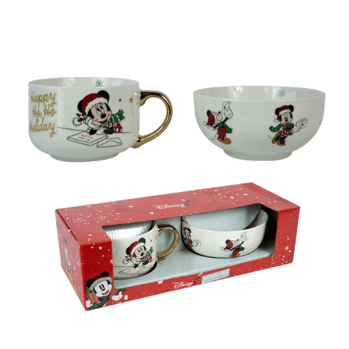 Set tazon 520 ml + bowl 650 ml Navidad Disney