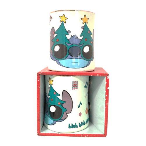 Tazon 400 ml Stitch Navidad