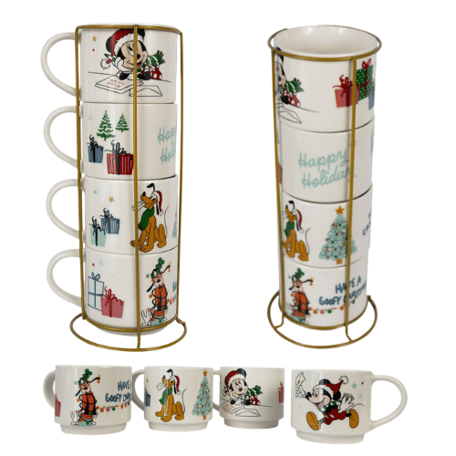 Set 4 tazones 400ml Navidad Disney